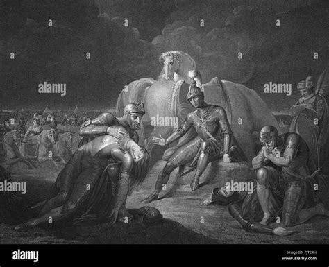 Battle Near Towton bw Stock Photo - Alamy