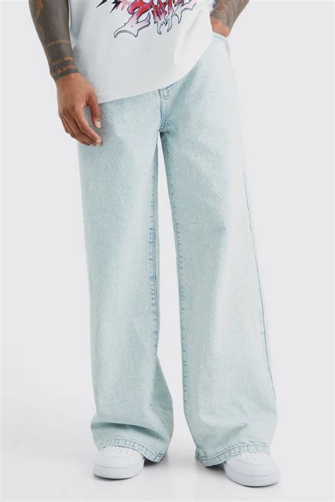 Extreme Baggy Rigid Jeans Boohoo Uk