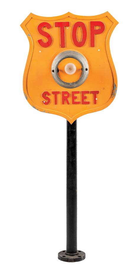 lot detail lighted stop sign mounted  metal pole