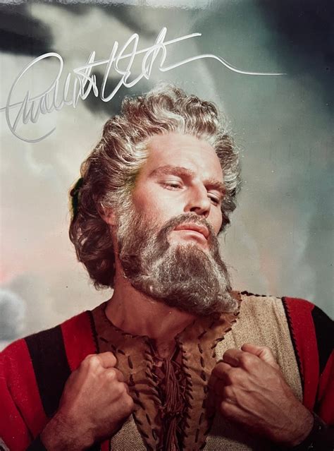 The Ten Commandments Authentic Charlton Heston Signed 8x10 Photo