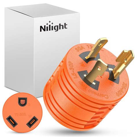 Nilight 30 Amp to 30Amp RV Power Adapter 3Prong Generator Twist Plug L5 ...