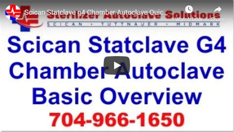 Scican Statclave G4 Video Statim USA Autoclave Sales Service Repair