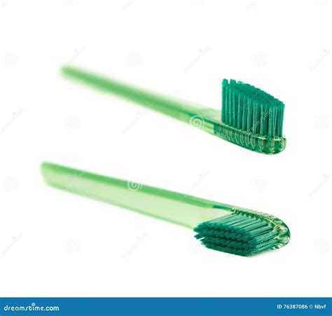 Plastic Toothbrush Isolated Stock Photo Image Of Object Studio 76387086