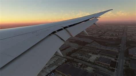 Stunning Sunset Arrival Into Toronto Pearson Int Airport CYYZ