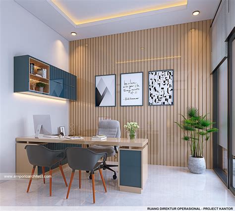 desain ruang direktur operasional kantor modern  lantai pt akji