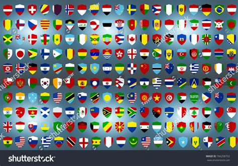 Vector Illustration World Countries Maps Stock Vector (Royalty Free ...