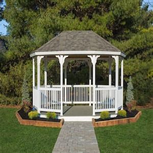 Yardcraft Yc Ft X Ft Wood Octagon Gazebo Kit With Floor Wf