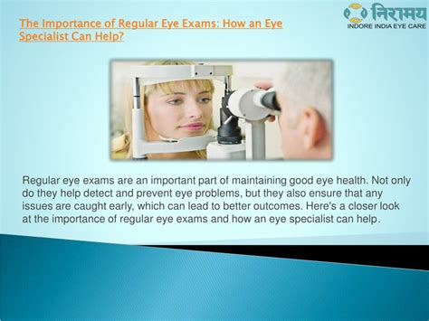 Ppt The Importance Of Regular Eye Exams How An Eye Specialist Can