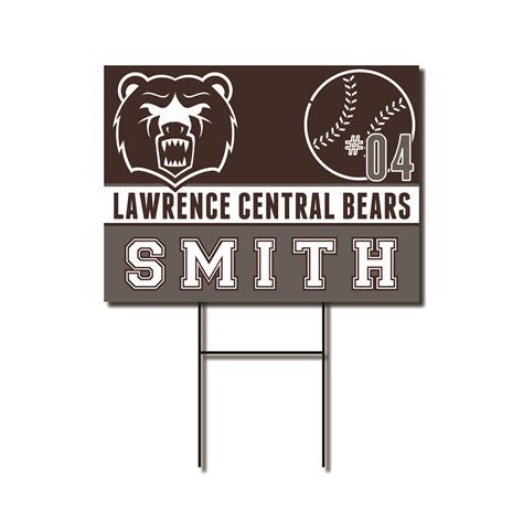 Lawrence Central Baseball Yard Sign – School Spirit Place