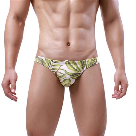 Gubotare Mens Swim Bikini Mens Low Rise Swimwear Bikini Briefs Beach