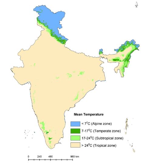 Temperature Map Of India