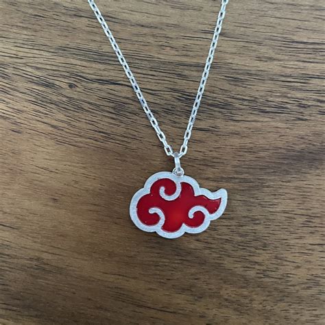 Collar De Naruto Akatsuki Logo Plata 925 Dark Stage