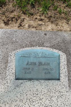 Axie Mills Elam M Morial Find A Grave