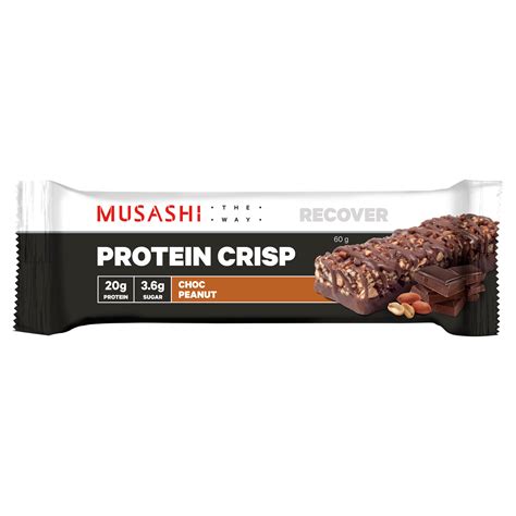 Musashi Protein Crisp Bars Box Of 12 60 Grams