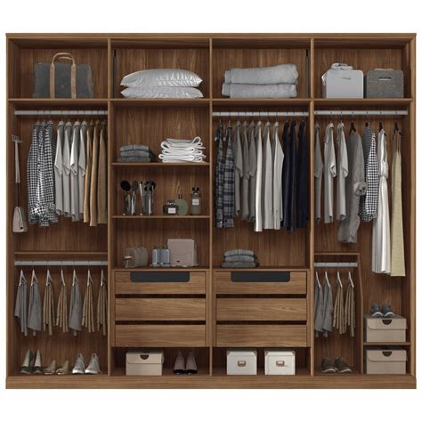 Comprar Guarda Roupa Casal - Guarda Roupa Casal 8 Portas 6 Gavetas com Espelho 100% MDF Fernanda ...