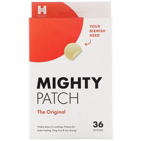 Hero Cosmetics Mighty Patch Acne 36 штук, Пластырь от прыщей /невидимый ...