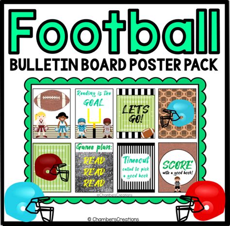 Football Bulletin Board Decor Door Posters Made By Teachers