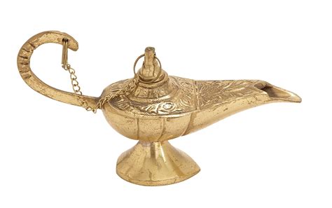 DecMode 5"W Brass Eclectic Aladdin Lamp, Gold, 1 - Piece - Walmart.com ...