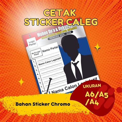 Jual Sticker Caleg Partai Kampanye Pemilu Shopee Indonesia