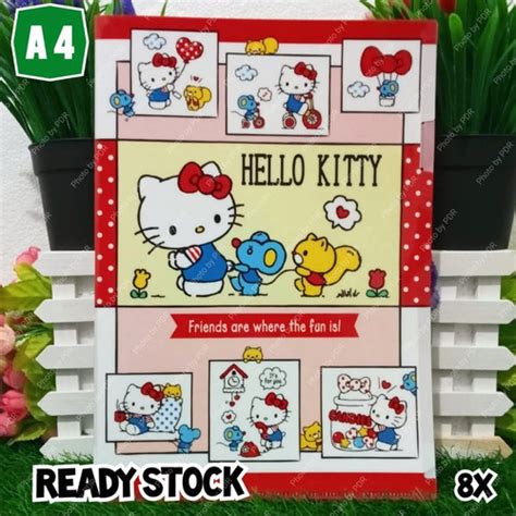 Jual Ready Map Folder A4 Hello Kitty Friends Dart Original Kota