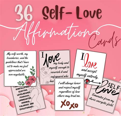 Affirmation Self Love Cards Self Care And Self Love Printable Card