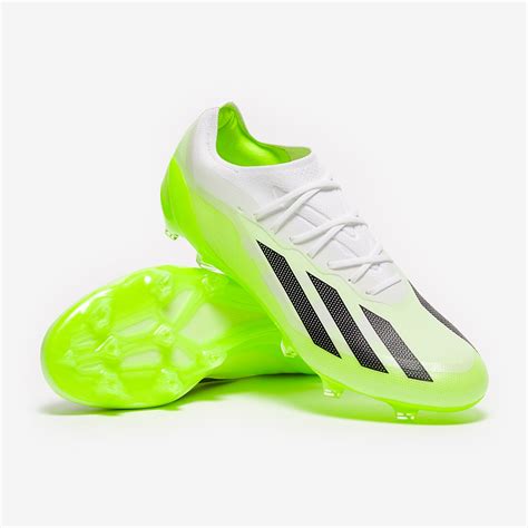 Adidas X Crazyfast 1 FG White Core Black Lucid Lemon Mens Boots