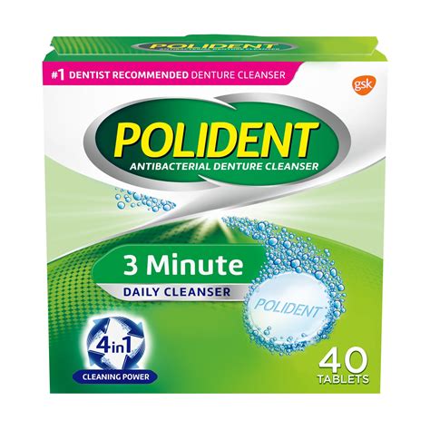 Polident Minute Denture Cleanser Tablets Count Walmart