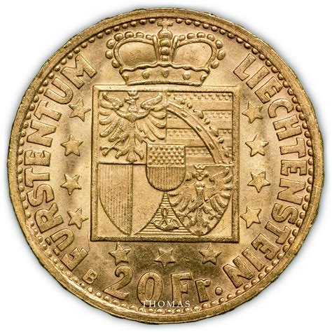 Liechtenstein Franz Joseph Ii Francs Thomas Numismatics