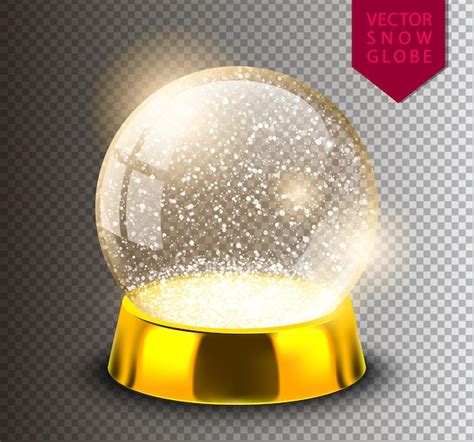 Premium Vector Snow Globe Empty Template Isolated On Transparent