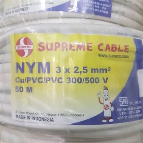 Jual KABEL SUPREME NYM 3x 2 5 Panjang 50 Meter Shopee Indonesia