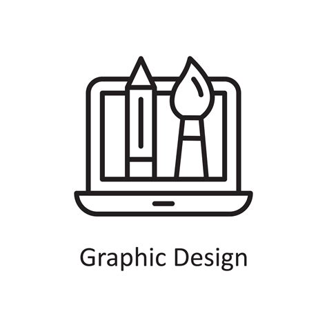 Graphic Design Vector Outline Icon Design Illustration Design And