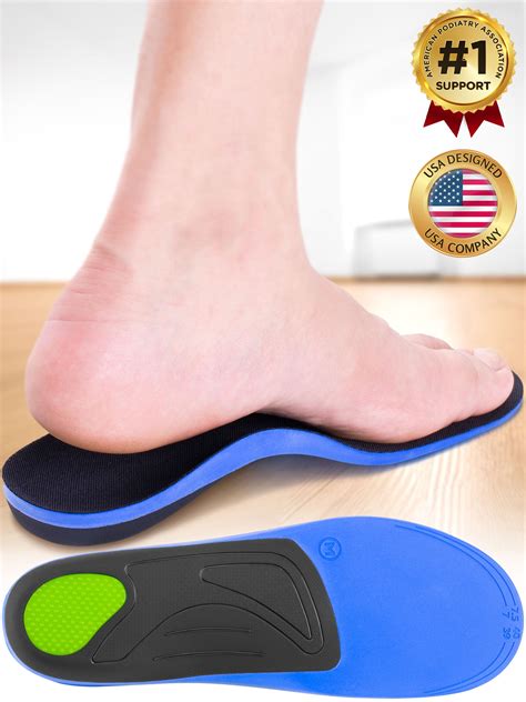 Orthotic Shoe Inserts, Plantar Fasciitis Arch Support Insoles for Men