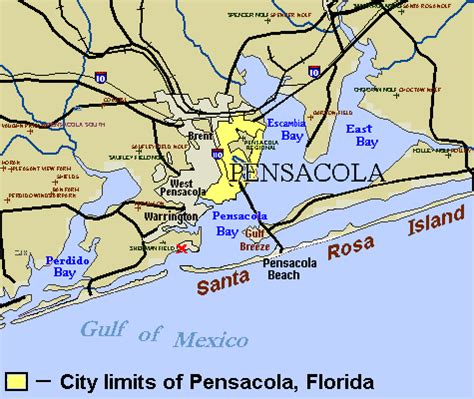 PENSACOLA FLORIDA Escambia Restaurant Bank Hotel Attorney Dr.Hospital ...