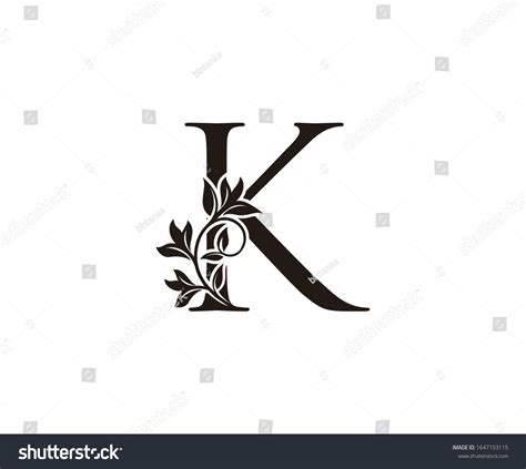 Elegant Letter K Graceful Royal Style Stock Vector Royalty Free