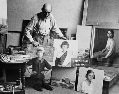 british artist harold harvey poses   selection   portraits