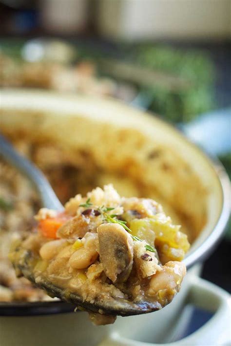 Vegetarian Cassoulet Slow Cooked White Bean Casserole Recipe