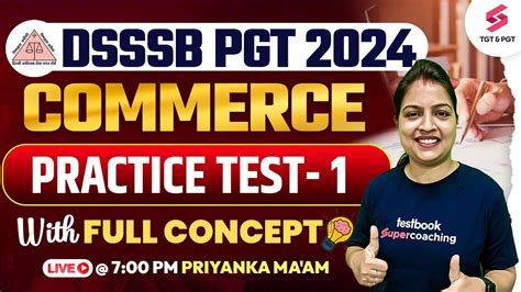 DSSSB PGT Commerce Marathon Class Practice Test 1 DSSSB PGT Commerce