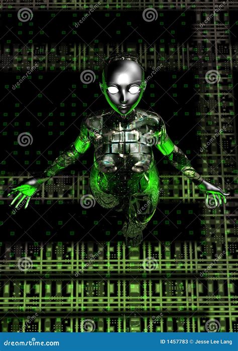 Android girl stock illustration. Illustration of silver - 1457783