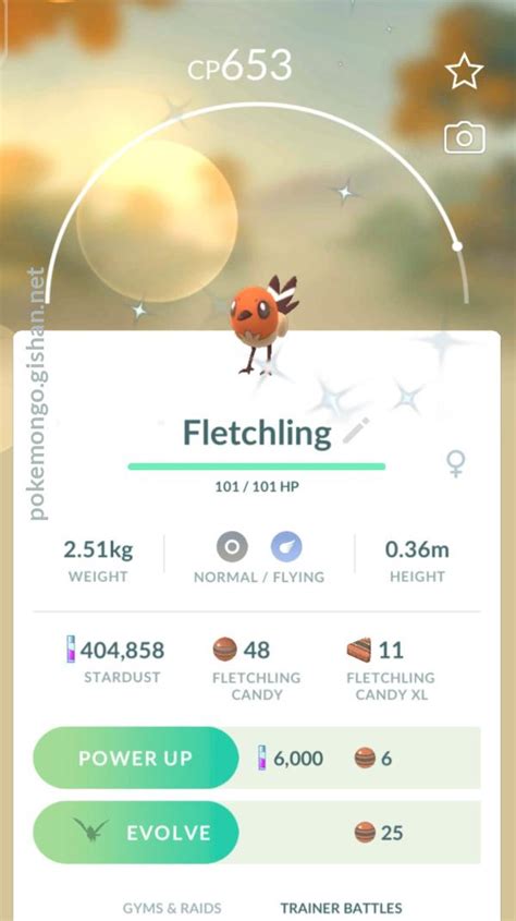 Shiny Fletchling Pokemon Go