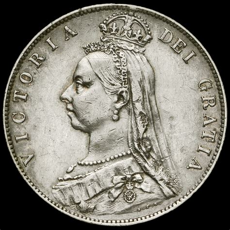 Queen Victoria Jubilee Head Silver Half Crown Scarce Gvf Aef