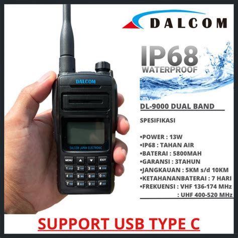 Jual HT DALCOM JAPAN DL 9000 13W IP68 DUAL BAND Jakarta Barat