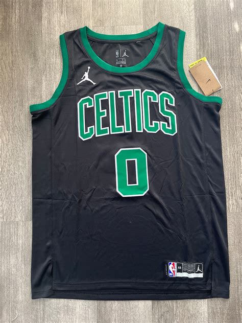 Jayson Tatum Boston Celtics Black Jersey Mens Large Etsy