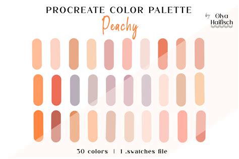 Peach Procreate Color Of Year Palette Graphic By Olya Haifisch