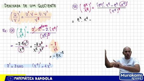 Derivada Do Quociente Youtube