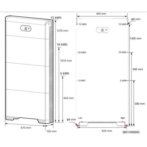 Batterie Lithium Huawei LUNA 2000 5 à 15Kwh