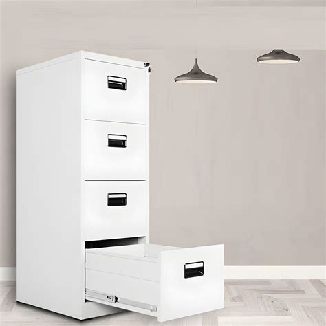 4 Drawers Metallic Office Cabinet Pogo Furniture