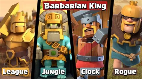 All Barbarian King Skins Animation And Effect 2024 Barbarian King Clash Of Clans Youtube