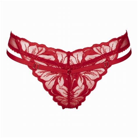 Roter Spitzen Tanga Slips Strings Club Hot Fashion Odretto
