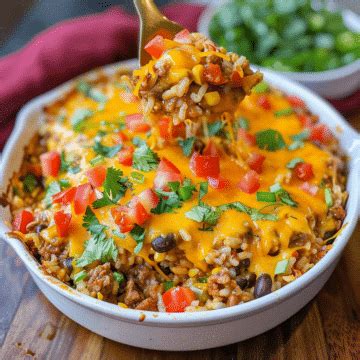 Mexican Ground Beef Casserole with Rice Recipe