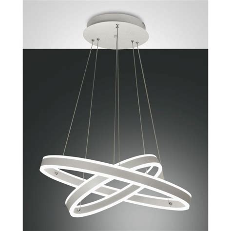 2er LED Pendelleuchte PALAU weiß 40 60cm Fabas Luce Pendelleuchten